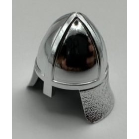   Chrome Silver Minifig, Headgear Helmet Castle with Neck Protector   Part:3844 chromed by Bubul
