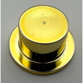   3878 Chrome Gold Minifig, Headgear Hat, Top Hat  Custom Chromed by BUBUL  