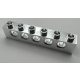 3894 | Chrome Silver Technic, Brick 1 x 6 with Hole | Custom Chromed by Bubul