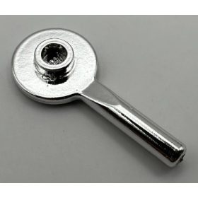   3900 Chrome Silver Minifig, Utensil Signal Paddle  3900 Custom chromed by BUBUL