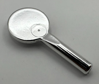 3900 Chrome Silver Minifig, Utensil Signal Paddle  3900 Custom chromed by BUBUL