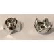 39262 Chrome Silver Minifigure, Headgear Crown Eggshell with 5 Points and Center Stud Custom chromed by Bubul