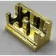 3937 Chrome Gold Hinge Brick 1 x 2 Base  Custom Chromed by BUBUL