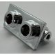 3938 Chrome Silver Hinge Brick 1 x 2 Top Plate Thin  Custom Chromed by BUBUL
