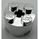 3941 | Chrome Silver Brick, Round 2 x 2  | Custom Chromed by Bubul