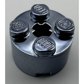   3941 | Chrome Titan Brick, Round 2 x 2  | Custom Chromed by Bubul