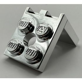   3956 Chrome Silver Bracket 2 x 2 - 2 x 2 with 2 Holes or 35262 Custom Chromed by BUBUL