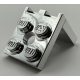 3956 Chrome Silver Bracket 2 x 2 - 2 x 2 with 2 Holes or 35262 Custom Chromed by BUBUL