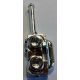 3962a Chrome Silver Minifigure, Utensil Radio with Compact Handle Custom Chromed by BUBUL