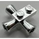 3963 Chrome Silver Brick, Modified 1 x 1 with 3 Loudspeakers / Space Positioning Rockets  Custom Chromed by Bubul