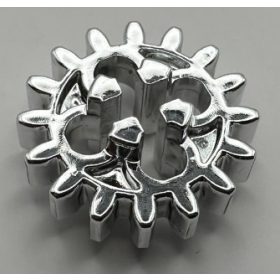   4019 Chrome Silver Technic, Gear 16 Tooth (Old Style with Round Holes) Part:4019  chromed by Bubul