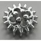 4019 Chrome Silver Technic, Gear 16 Tooth (Old Style with Round Holes) Part:4019  chromed by Bubul