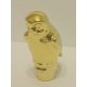 40232 | Chrome Gold Chrome-Gold Owl Large, Rounded Features | Custom Chromed by Bubul
