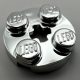 4032 Chrome Silver Plate, Round 2 x 2 with Axle Hole   4032  Custom Chromed by BUBUL