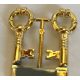40359 Chrome Gold Minifigure, Utensil Keys, 2 on Sprue Custom Chromed by BUBUL