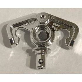   40598b Chrome Silver Minifigure, Weapon Grappling Hook Tip Custom Chromed by BUBUL