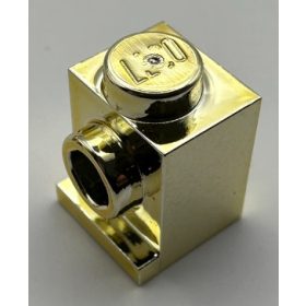   4070 Chrome Gold Brick, Modified 1 x 1 with Headlight Custom Chromed by BUBUL
