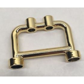   4083 Chrome Gold Bar 1 x 4 x 2 with Studs  Custom Chromed by BUBUL