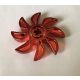 41530 Chrome RED Propeller 8 Blade 5 Diameter Original  Part: 41530 Custom Chromed by BUBUL