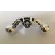 41670 Chrome Silver Bionicle Ball Joint 4 x 4 x 2 90 Degree with 2 Ball Joints and Axle Hole Custom Chromed by BUBUL