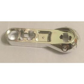   Chrome Silver Technic Rotation Joint Ball Half with 3L Liftarm Thin  41679 Custom Chromed by BUBUL