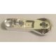 Chrome Silver Technic Rotation Joint Ball Half with 3L Liftarm Thin  41679 Custom Chromed by BUBUL