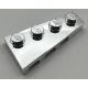 41769 Chrome Silver Wedge, Plate 4 x 2 Right Custom Chromed by Bubul