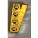 41770 Chrome GOLD Wedge, Plate 4 x 2 Left Custom chromed by Bubul
