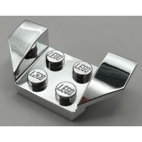   Chrome Silver Vehicle, Mudguard 2 x 4 with Flared Wings  41854  Custom Chromed by BUBUL