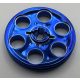 4185_BLUE Chrome BLUE Technic Wedge Belt Wheel (Pulley)   4185 Custom chromed by BUBUL