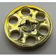 4185 Chrome Gold Technic Wedge Belt Wheel (Pulley)  Custom chromed by BUBUL