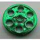 4185 Chrome GREEN Technic Wedge Belt Wheel (Pulley)  Custom Chromed by BUBUL