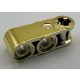 42003 | Chrome Gold Technic, Axle and Pin Connector Perpendicular 3L with 2 Pin Holes | Custom Chromed by BUBUL