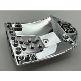   42021 Chrome Silver Cockpit 8 x 6 x 2 Curved Custom Chromed by BUBUL