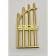42448 Chrome Gold Door 1 x 4 x 9 Arched Gate with Bars and Three Studs  Custom Chromed by BUBUL