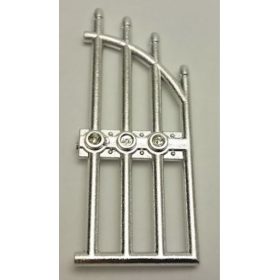   Chrome Silver Door 1 x 4 x 9 Arched Gate with Bars and Three Studs  42448 Custom chromed by Bubul