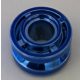 42610 | Chrome Blue Wheel 11mm D. x 8mm with Center Groove | Custom Chromed by Bubul