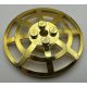 4285 Chrome Gold Dish 6 x 6 Inverted (Radar) Webbed -  4285b or 30234  Custom Chromed by Bubul