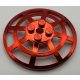 Chrome-RED Dish 6 x 6 Inverted (Radar) Webbed - Type 2 (underside attachment positions at 90 degrees) (R) Part 4285b or 30234 Custom Chromed by Bubul