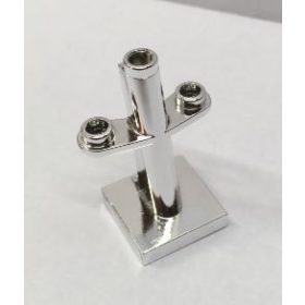   Chrome Silver Boat Mast 2 x 2 x 3 Inclined with Stud on Top and Two Sides  4289 Custom Chromed by BUBUL