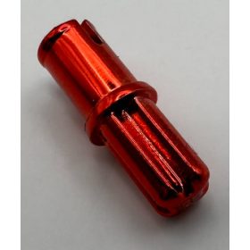   43093 Chrome Red Technic, Axle Pin with Friction Ridges Lengthwise Custom Chromed by BUBUL