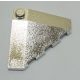 Chrome Silver Wedge 4 x 4 (Slope 18 Corner)  43708 Custom Chromed by BUBUL