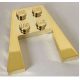 43719 Chrome Gold Wedge, Plate 4 x 4  Custom Chromed by BUBUL