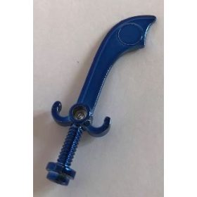   43887 Chrome Blued Minifig, Weapon Sword, Scimitar Custom Chromed by BUBUL