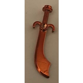   43887 Chrome Copper Minifig, Weapon Sword, Scimitar   Part:43887 Custom chromed by Bubul