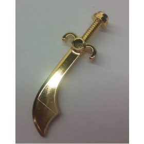   43887 Chrome Gold Minifig, Weapon Sword, Scimitar  Custom Chromed by BUBUL