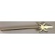 43899 Chrome Silver Minifig, Weapon Pike with 4 Side Blades Custom chromed by Bubul