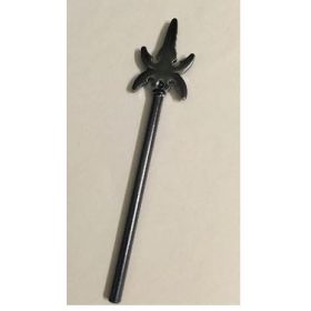   43899 Chrome TITAN Black Minifig, Weapon Pike with 4 Side Blades Custom chromed by Bubul