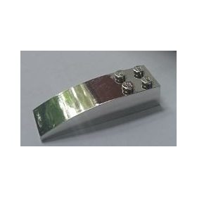   Chrome Silver Slope, Curved 6 x 2  44126 Custom Chromed by BUBUL