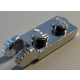 Chrome Silver Hinge Plate 1 x 2 Locking with 2 Fingers on End  44302 Custom Chromed by BUBUL